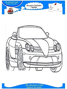 Çocuklar İçin Porsche Boyama Sayfaları 